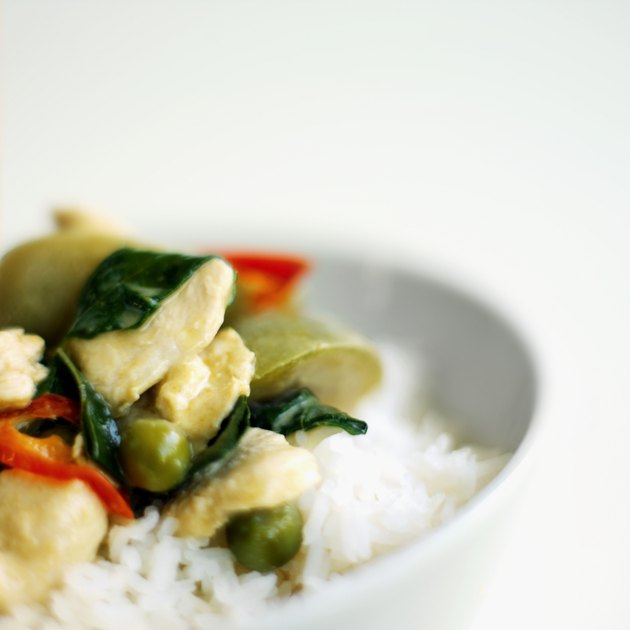 Close-up of a dish of Chinese food