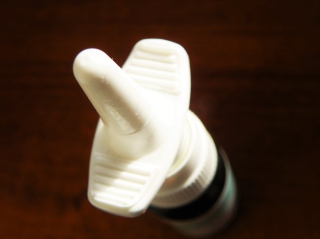 Nasal spray bottle isolated