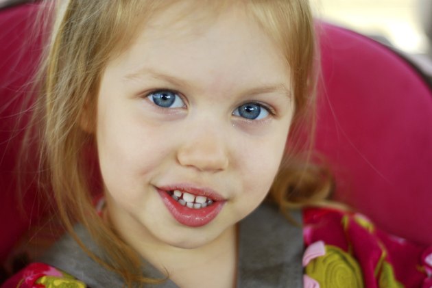 Beautiful 4 Year Old Girl In Her Car Seat