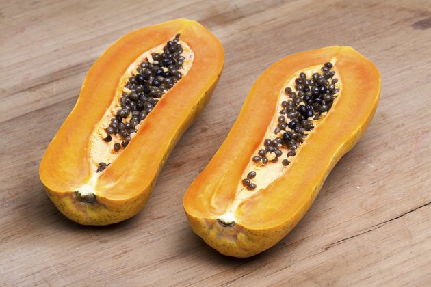papaya - half cut