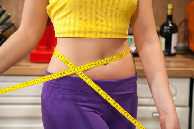 Slim waist after dieting.