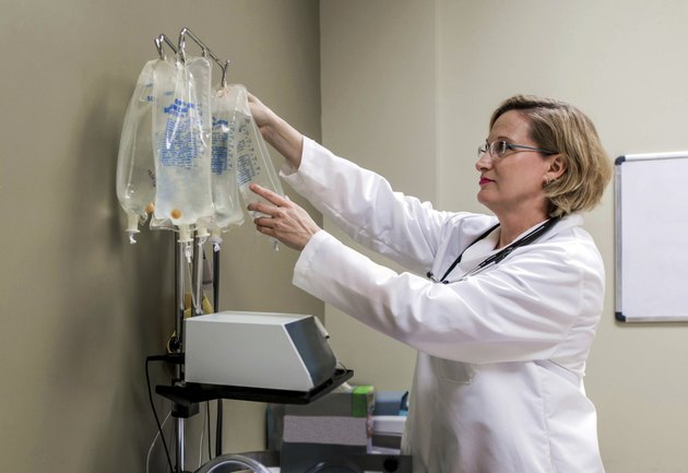 Doctor Checking IV Bag