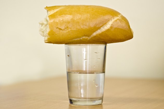 Glass with bread