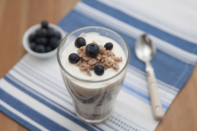 Blueberry Yoghurt Parfait with granola