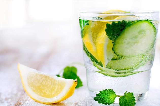 Flavored water with cucumber & lemon
