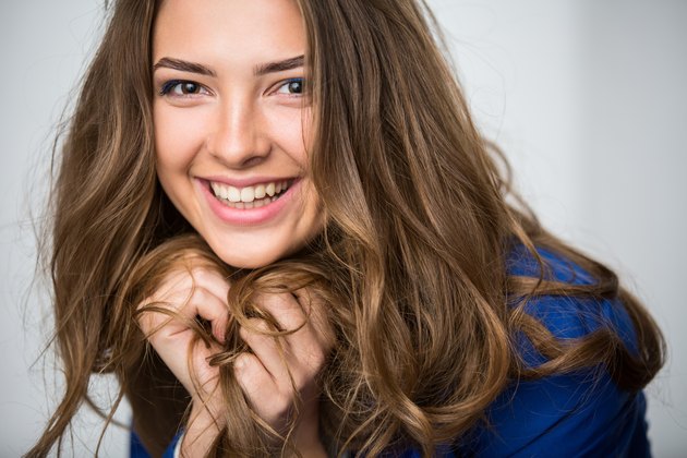Portrait of a beautiful brown-haired girl