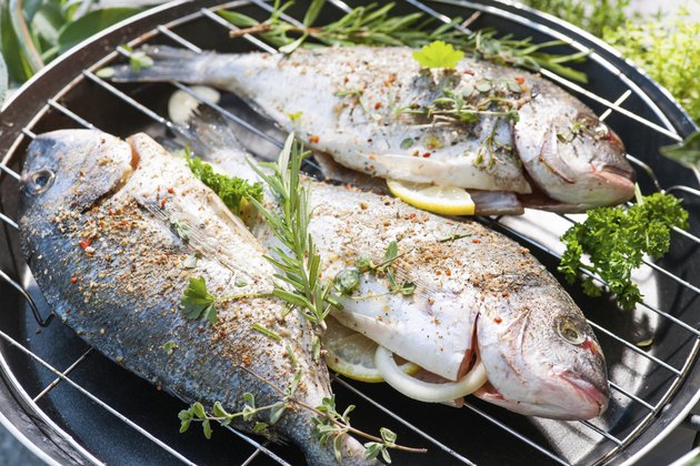 Grilled sea bream