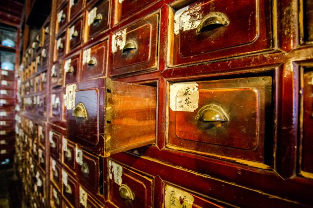 drawers for Chinese medicine in Pharmacy