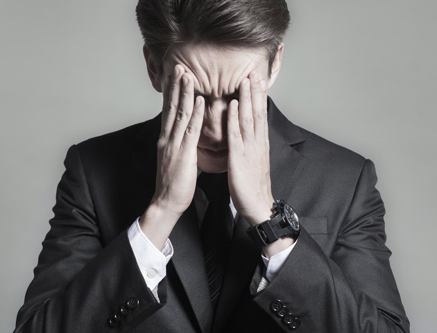 Exhausted businessman