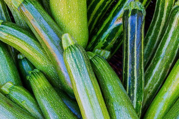 Fresh zucchini at a farmer's market
