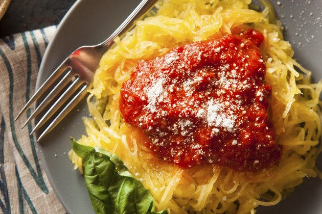 Homemade Cooked Spaghetti Squash Pasta
