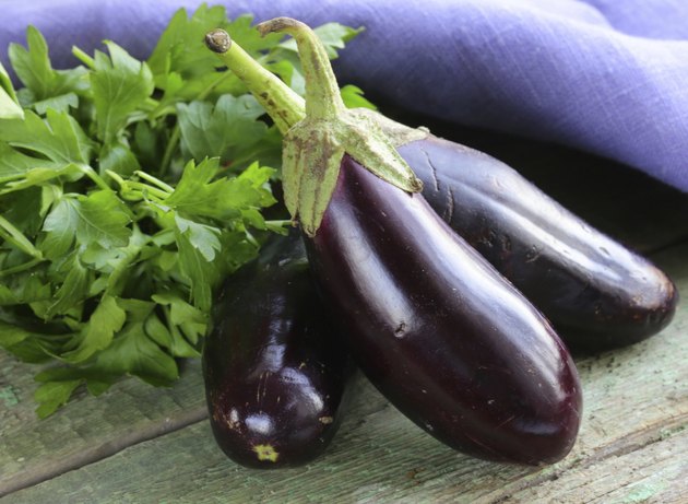 ripe purple eggplant