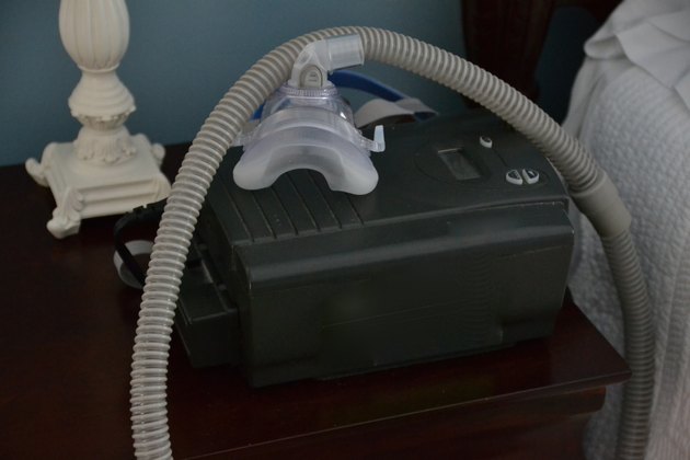 CPAP Machine and Mask bedside