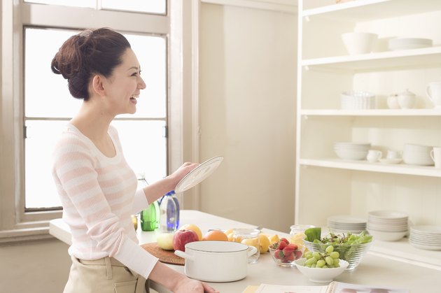 A Young Woman Cooking