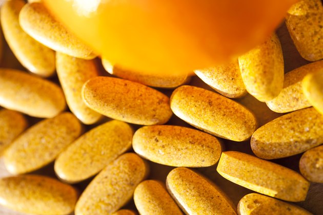 Vitamin Pills And Orange