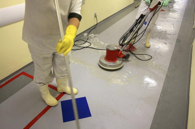 Cleaning the floor