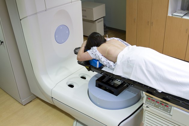 Woman Receiving Radiation Therapy Treatments for Lung Cancer
