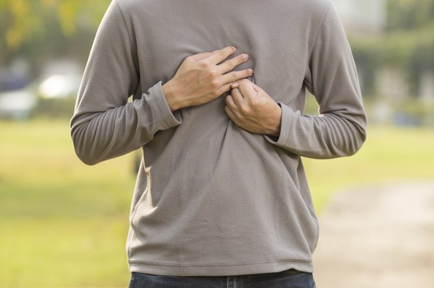 Man feel confused at park