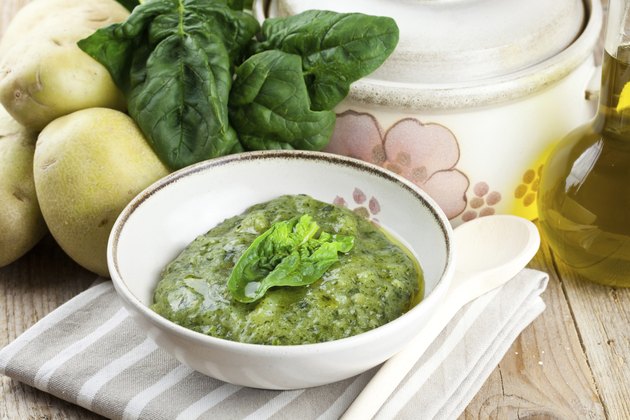 County style spinach and potato cream