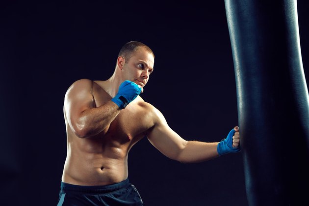 Young Boxer boxing