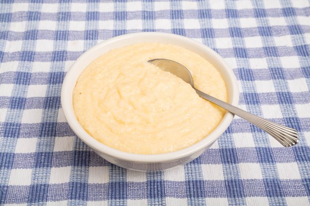 Cheese Grits with Spoon