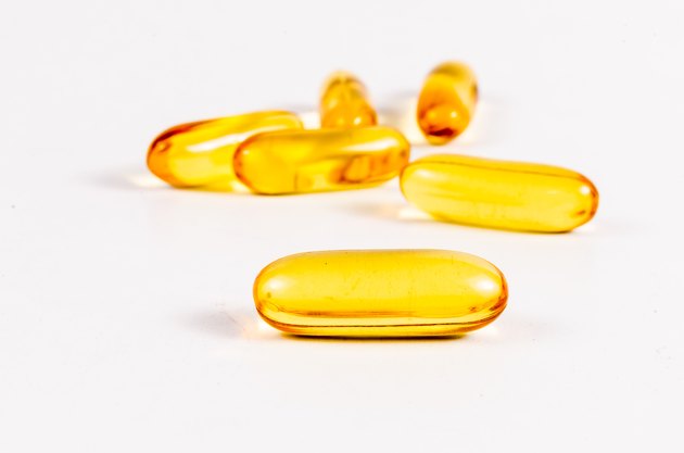 Fish oil isolated on white background