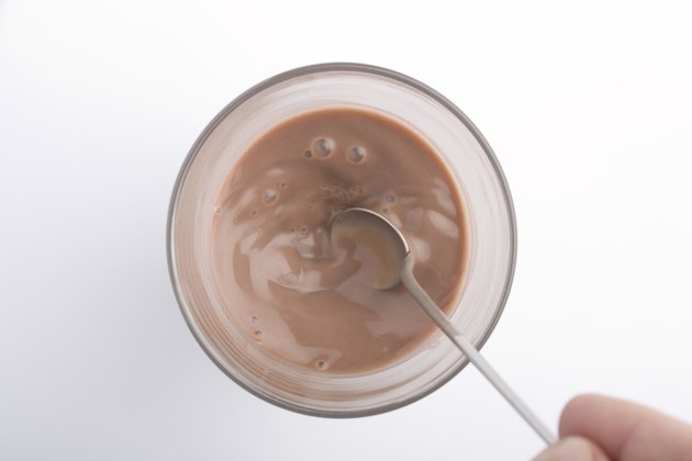 Mixing chocolate milk