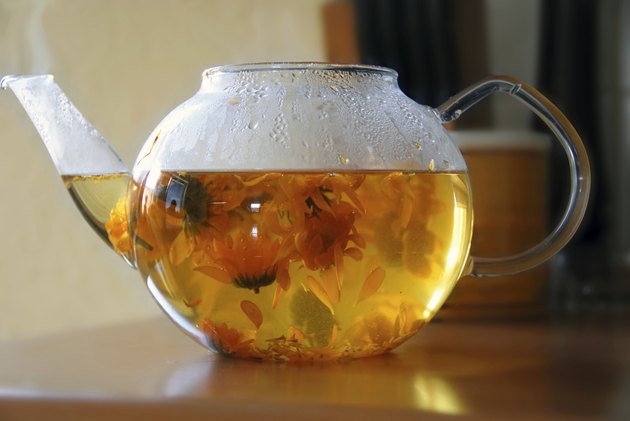 Calendula teapot