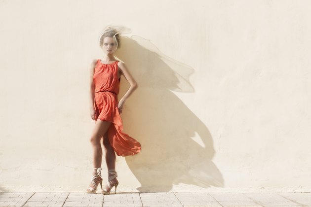 Woman In red dress