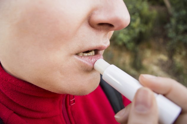 taking care of her lips