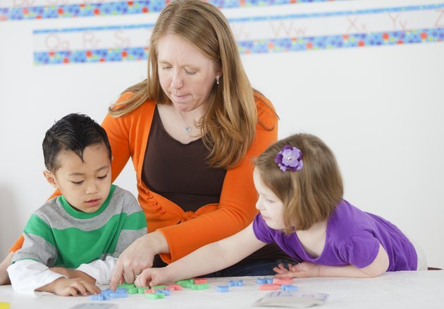 Preschool Children in a School Class