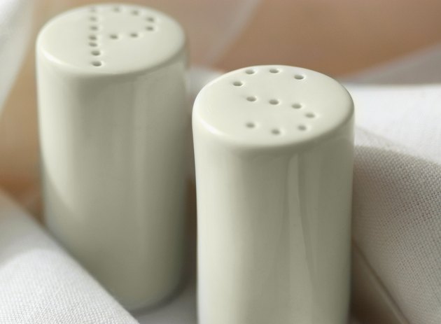 Close-up of salt and pepper shaker