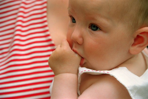 Baby sucking thumb