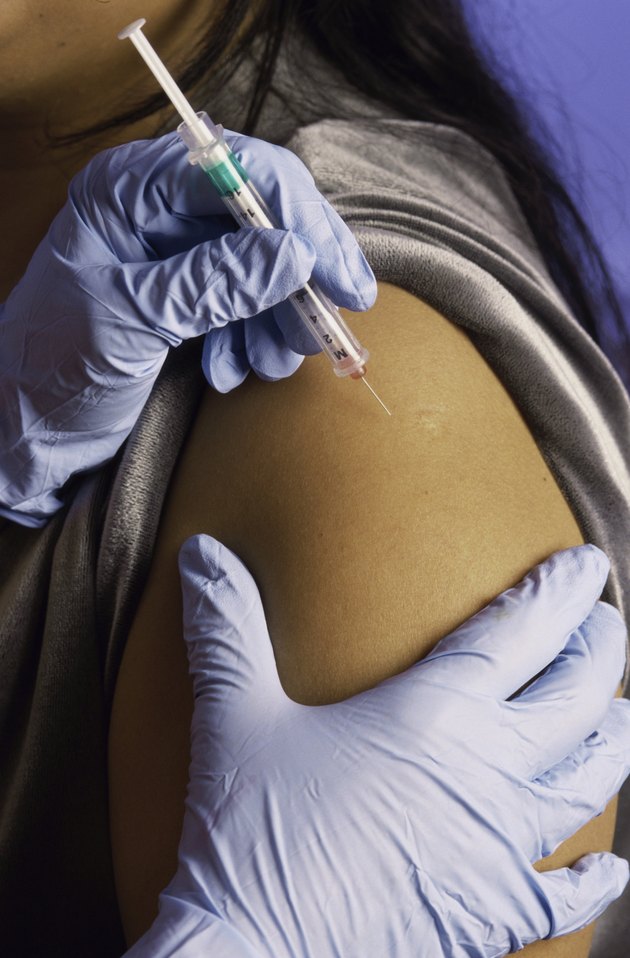 Person getting an injection