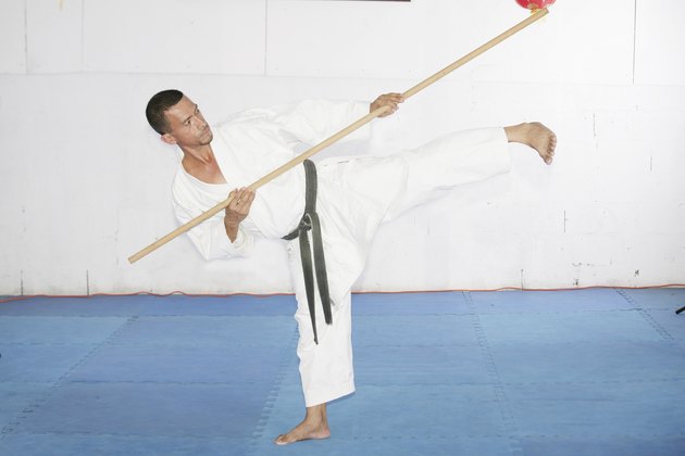 Man in shotokan karate