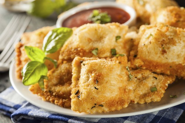 Homemade Fried Ravioli with Marinara Sauce