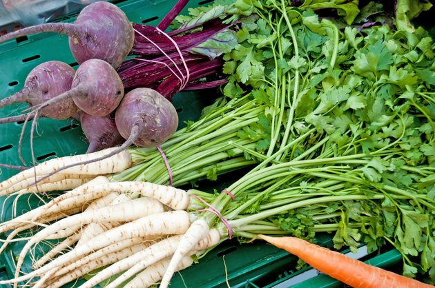 parsley root and beetroot