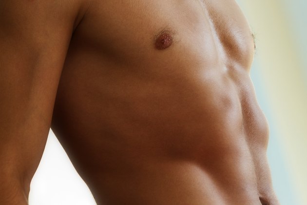Muscles of a stomach of the sports man