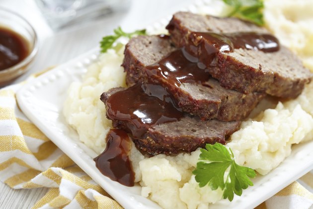 Meatloaf with brown sauce