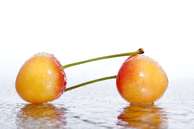 Cherries with drops