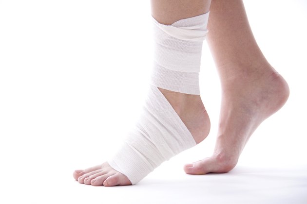 Feet with bandage
