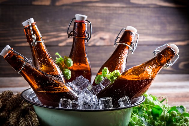 Cold and fresh cider beer