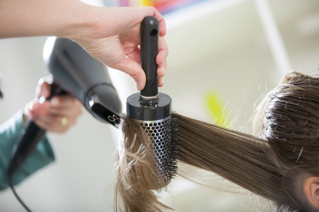 Hair drying.