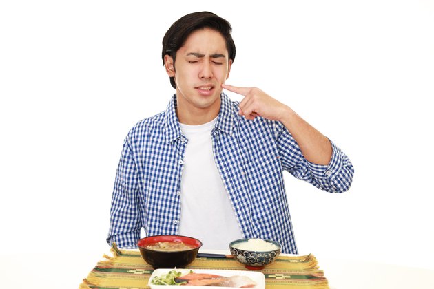Man with toothache