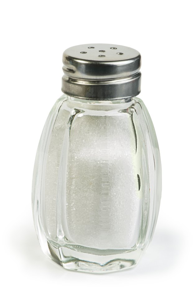 Salt on black background