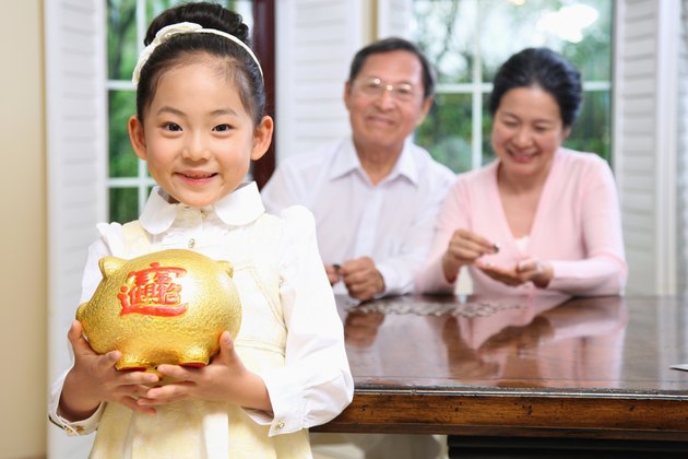 Girl with her grandparents