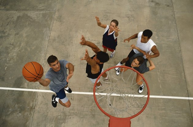 Friends Playing Basketball