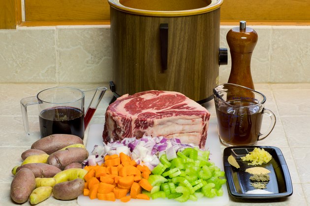 How to Cook a Prime Rib Roast in a Crock-Pot With Vegetables | Livestrong.com