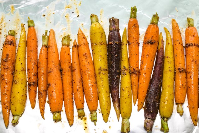 Roasting carrots in the oven