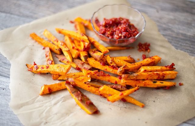 Harissa Sweet Potato Fries